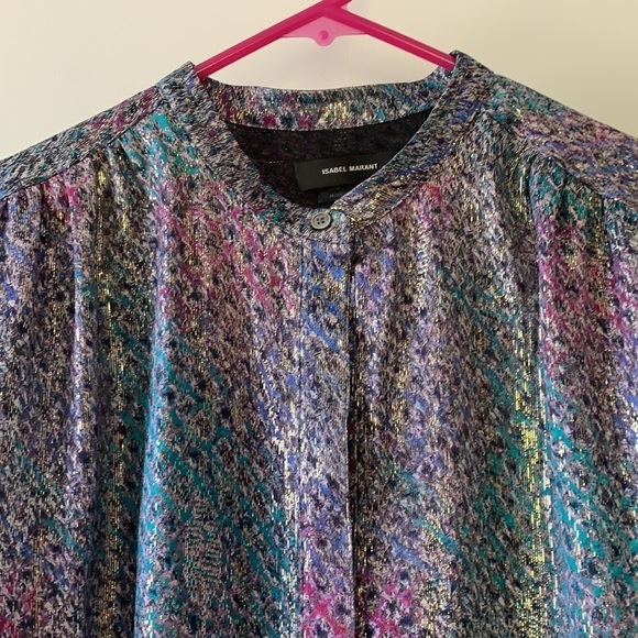 Isabel Marant Iridescent-Effect Lurex Shirt 34 - Picture 9 of 16